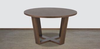Muebles Dico Mesa de comedor redonda mara nogal oferta