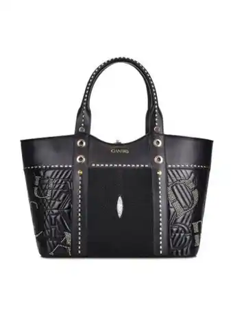 Cuadra Tote para dama en piel genuina de mantarraya oferta