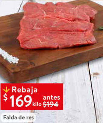 Walmart Falda de Res oferta