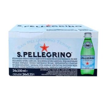 Agua mineral gasificada s. pellegrino 24 pzas 250 ml