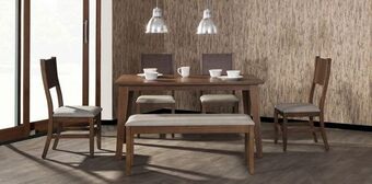Muebles Dico Comedor aura nogal con banca oferta