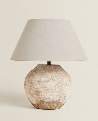 ZARA HOME Lámpara cerámica envejecida oferta