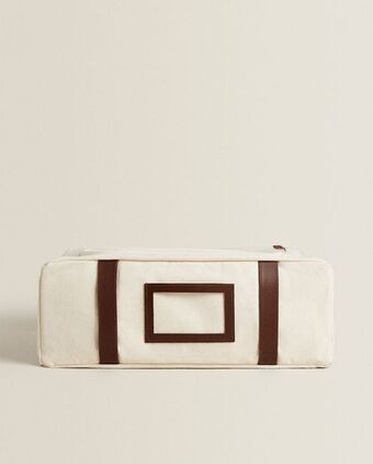 ZARA HOME Caja organizadora de canvas y piel oferta