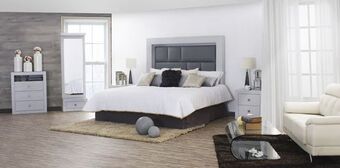 Muebles Dico Recámara king size / matrimonial braham gris oferta
