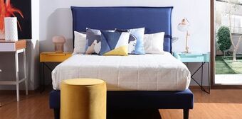 Muebles Dico Cama matrimonial sunset azul plumbago oferta