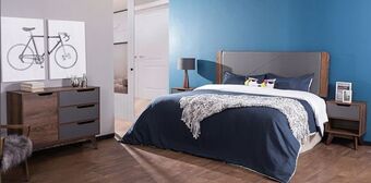Muebles Dico Recámara king size / matrimonial oleg nogal 4 piezas oferta