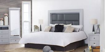Muebles Dico Recámara braham king size / matrimonial gris oferta