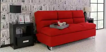 Muebles Dico Sofá cama francia lino rojo oferta