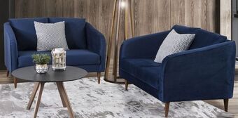 Muebles Dico Juego de 2 love seat nia azul oferta
