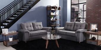 Muebles Dico Juego de 2 love seat uma gris oferta