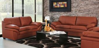 Muebles Dico Sala de piel córdoba terracota oferta