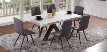Muebles Dico Comedor tiara con sillas gris obscuro oferta