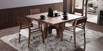 Muebles Dico Comedor cuadrado kansas con 4 sillas barzelletta gris oferta