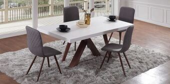 Muebles Dico Comedor tiara con sillas gris obscuro oferta