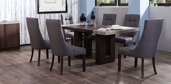 Muebles Dico Comedor rectangular luxor 180 cm con 6 sillas gris oferta