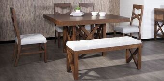 Muebles Dico Comedor cuadrado mika 4 sillas y banca oferta
