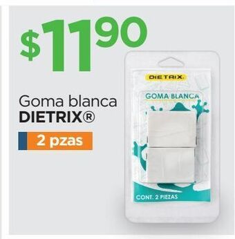 Chedraui Goma blanca dietrix 2 pzas oferta