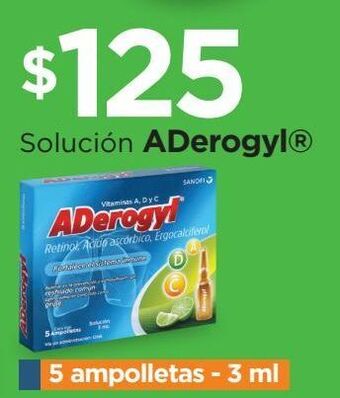 Chedraui Solución aderogyl 5 ampolletas 3ml oferta