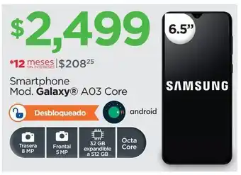 Chedraui Smartphone samsung ao3 core oferta