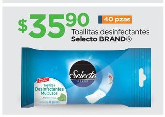 Chedraui Toallitas desinfectantes selecto brand 40 pzas oferta