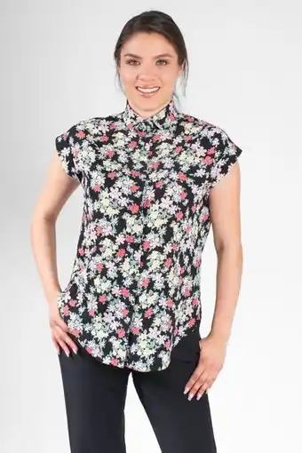 Santory Blusa camisera de flores manga corta oferta