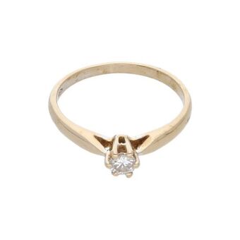 Nacional Monte de Piedad Anillo solitario con diamante en oro blanco 18 kilates. oferta