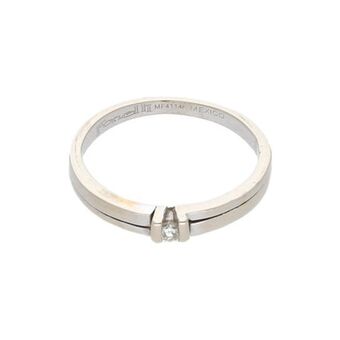 Nacional Monte de Piedad Anillo solitario con diamante en oro blanco 14 kilates. oferta