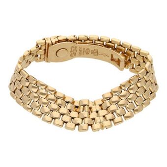 Nacional Monte de Piedad Pulsera eslabón articulado en oro amarillo 18 kilates. oferta