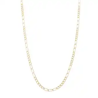 Nacional Monte de Piedad Collar de seis eslabones por tres en oro amarillo 14 kilates. oferta