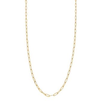 Nacional Monte de Piedad Collar eslabón cruzado en oro amarillo 14 kilates. oferta