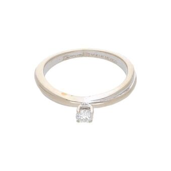 Nacional Monte de Piedad Anillo solitario con diamante en oro blanco 14 kilates. oferta