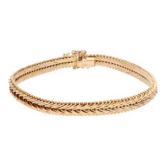 Nacional Monte de Piedad Pulsera boleada en oro amarillo 18 kilates. oferta
