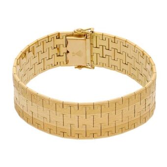 Nacional Monte de Piedad Pulsera articulada en oro amarillo 18 kilates. oferta