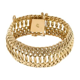 Nacional Monte de Piedad Pulsera articulada en oro amarillo 18 kilates. oferta