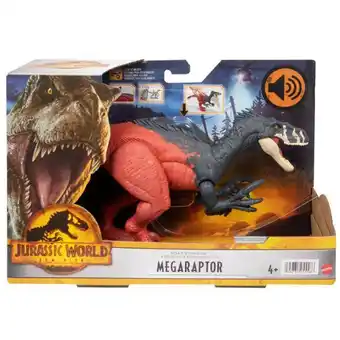 Juguetibici Jurassic world megaraptor dinosaurio ruge y ataca hgp79 oferta