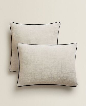 ZARA HOME Funda de cojín ribete oferta