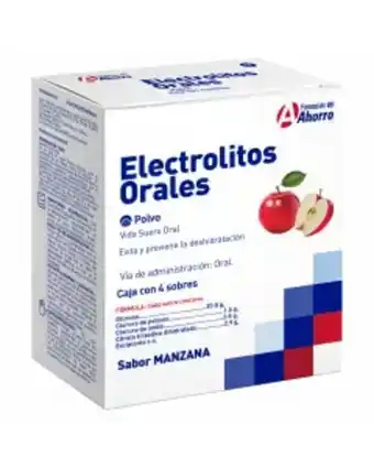 Marca del ahorro electrolitos orales manzana 4 sobres