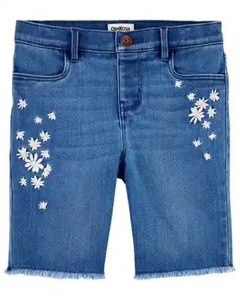 Carter's Short de mezclilla elástico con bordado de margaritas oshkosh b'gosh oferta