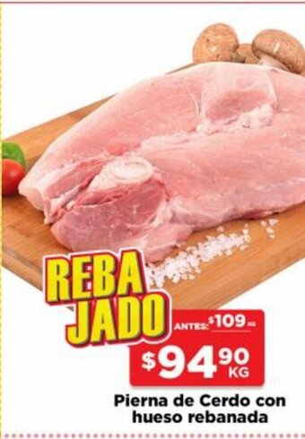 HEB Pierna de Cerdo con hueso rebanada oferta