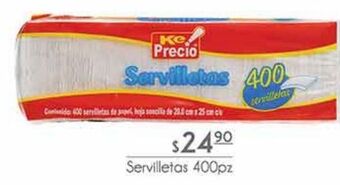 Servilletas ke precio 400pz