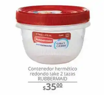 Contenedor hermetico redondo take 2 tazas