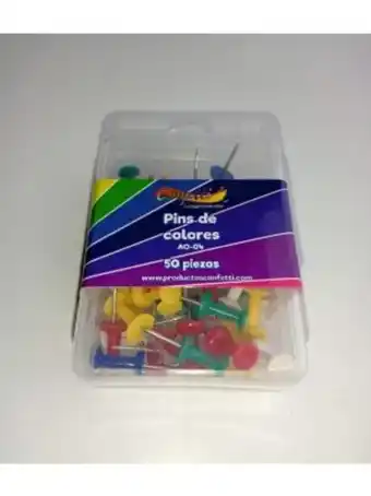 Chinches de colores c/50 pzs
