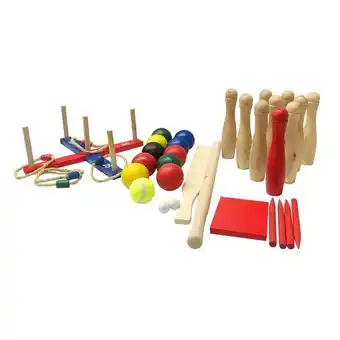Juego 4 en 1 de madera tj mark