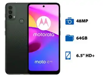 PCEL Smartphone motorola moto e40: procesador unisoc t700 (hasta 1.8 ghz), memoria ram de 4gb, almacenamiento de 64gb, pantalla le oferta