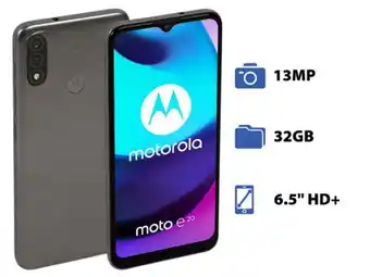PCEL Smartphone motorola moto e20: procesador unisoc t606 octa core (1.6 ghz), memoria ram de 2gb, almacenamiento de 32gb, pantall oferta