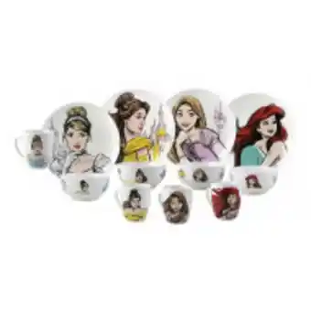 Vajilla porcelana princesas disney con tazas 12pz colección