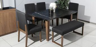 Muebles Dico Comedor creta nogal y negro oferta