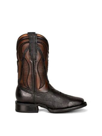 Bota rodeo en piel de panza de avestruz.