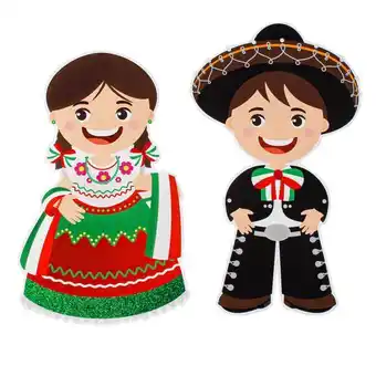 Adorno charros 40x24cm b/2pz