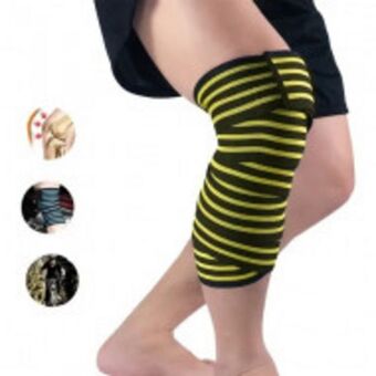Fandeal Rodillera elastica vendas 1 par bandas deportiva rodilla gym oferta